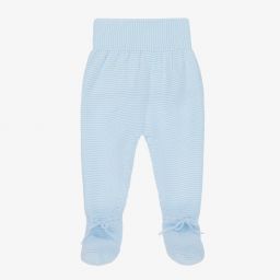 Mebi-Blue Knitted Baby Trousers | Childrensalon Outlet