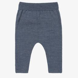 Mebi-Blue Knitted Wool Baby Trousers | Childrensalon Outlet