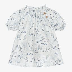 ميبي-Blue & White Cotton Blouse | Childrensalon Outlet