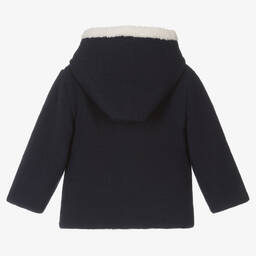 ميبي-جاكيت هودي أكريليك محبوك لون كحلي للأولاد | Childrensalon Outlet