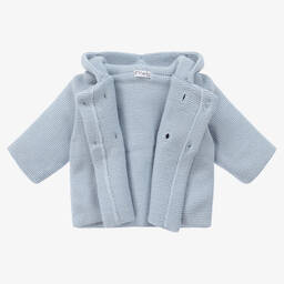 ميبي-Boys Blue Knitted Pram Coat | Childrensalon Outlet