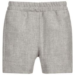 ميبي-Boys Grey Wool Blend Shorts | Childrensalon Outlet