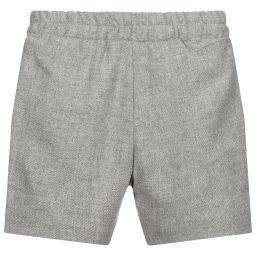 Mebi-Boys Grey Wool Shorts | Childrensalon Outlet