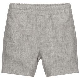 Mebi-Boys Grey Wool Shorts | Childrensalon Outlet