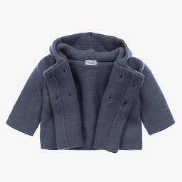 ميبي-Boys Petrol Blue Knitted Pram Coat  | Childrensalon Outlet