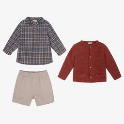 Mebi-Красно-синий комплект с шортами для мальчиков | Childrensalon Outlet