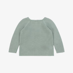 Mebi-كارديجان ناعم محبوك أخضر للأولاد | Childrensalon Outlet