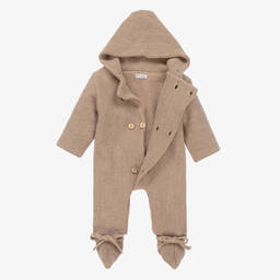 ميبي-أوفرول للخروج مزيج صوف محبوك لون بني للأطفال | Childrensalon Outlet