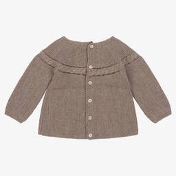 ميبي-Brown Knitted Baby Sweater | Childrensalon Outlet