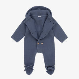 Mebi-Dark Blue Knitted Pramsuit | Childrensalon Outlet