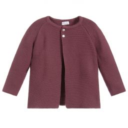 Mebi-Темно-красный вязаный кардиган | Childrensalon Outlet