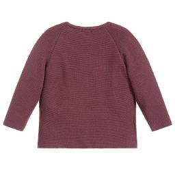 Mebi-Темно-красный вязаный кардиган | Childrensalon Outlet