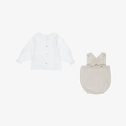 Mebi-Бежевый вязаный комплект для девочек | Childrensalon Outlet