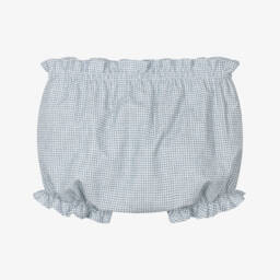 Mebi-Girls Blue Blossom Seersucker Ensemble | Childrensalon Outlet