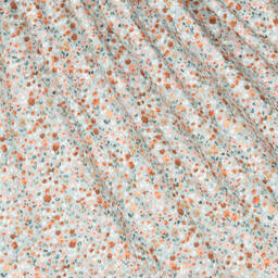 Mebi-Girls Blue Floral Cotton Dress | Childrensalon Outlet