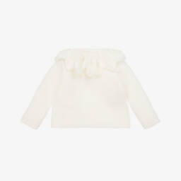 Mebi-Girls Cream Knit Button Cardigan | Childrensalon Outlet