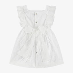 Mebi-Элегантное хлопковое платье с вышивкой листьями для девочек | Childrensalon Outlet