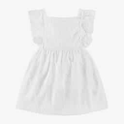 Mebi-Элегантное хлопковое платье с вышивкой листьями для девочек | Childrensalon Outlet