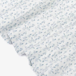 Mebi-Girls Ivory & Azure Blossom Dress | Childrensalon Outlet