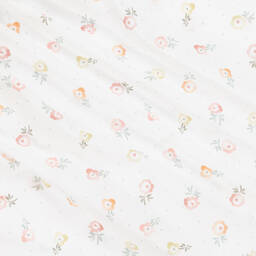 Mebi-Girls Ivory Floral Cotton Dress | Childrensalon Outlet