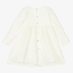 Mebi-Girls Ivory Knitted Dress | Childrensalon Outlet