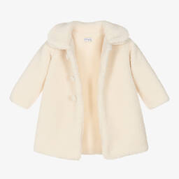 Mebi-معطف فليس لون عاجي للبنات | Childrensalon Outlet
