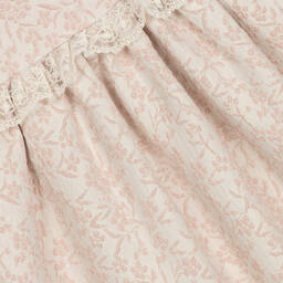 ميبي-فستان جاكارد لون زهري فاتح بطبعة ورود | Childrensalon Outlet