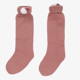 Mebi-Girls Pink Cotton Socks | Childrensalon Outlet