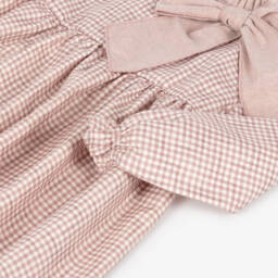 Mebi-Girls Pink Gingham Bow Dress | Childrensalon Outlet