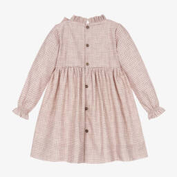 Mebi-Girls Pink Gingham Bow Dress | Childrensalon Outlet
