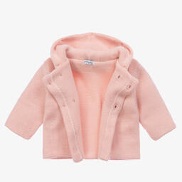 Mebi-Girls Pink Knitted Pram Coat | Childrensalon Outlet