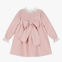 Mebi-Girls Pink Satin Twill Dress | Childrensalon Outlet