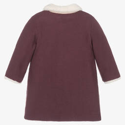 Mebi-معطف أكريليك محبوك لون أرجواني للبنات | Childrensalon Outlet