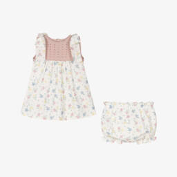 Mebi-Платье из хлопка с розовыми цветами для девочек | Childrensalon Outlet