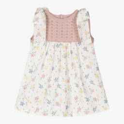 Mebi-Платье из хлопка с розовыми цветами для девочек | Childrensalon Outlet