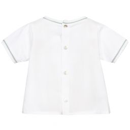 Mebi-Girls White Cotton Blouse | Childrensalon Outlet