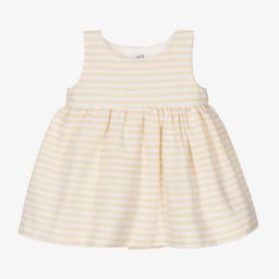 Mebi-Girls Yellow Cotton Dress | Childrensalon Outlet