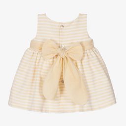 Mebi-Girls Yellow Cotton Dress | Childrensalon Outlet