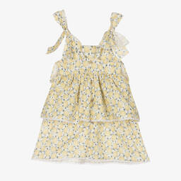 ميبي-فستان قطن لون أصفر | Childrensalon Outlet