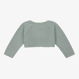 Mebi-Green Cotton Baby Cardigan | Childrensalon Outlet