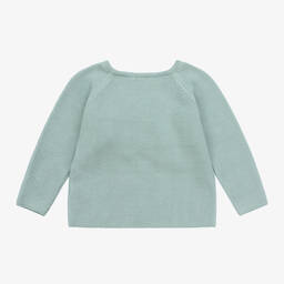 ميبي-كارديغان قطن محبوك لون أخضر | Childrensalon Outlet