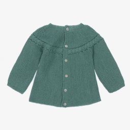 Mebi-Green Knitted Baby Jumper | Childrensalon Outlet