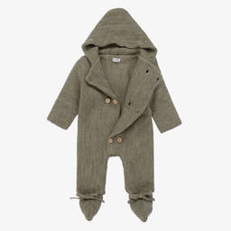 ميبي-أوفرول للخروج مزيج صوف محبوك لون أخضر للأطفال | Childrensalon Outlet