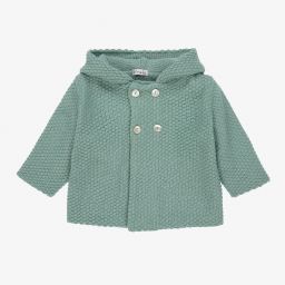 ميبي-Green Knitted Hooded Jacket | Childrensalon Outlet