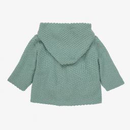 ميبي-Green Knitted Hooded Jacket | Childrensalon Outlet