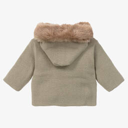 Mebi-Green Knitted Pram Coat | Childrensalon Outlet