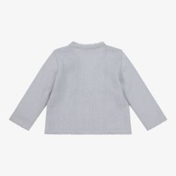ميبي-Grey Cotton Knit Cardigan | Childrensalon Outlet