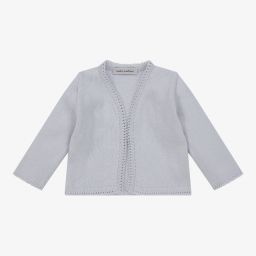 ميبي-Grey Cotton Knit Cardigan | Childrensalon Outlet