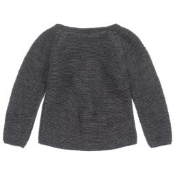 ميبي-Grey Knitted Baby Cardigan | Childrensalon Outlet