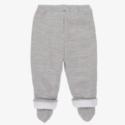Mebi-Grey Knitted Baby Trousers | Childrensalon Outlet